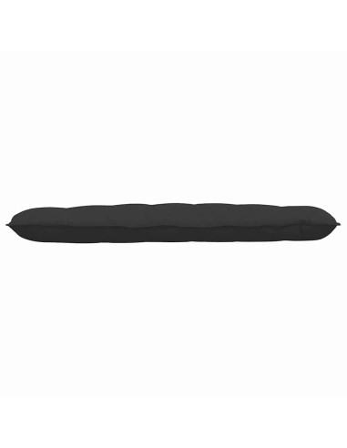 Cuscino per Schiena Nero 160 x 50 cm Tessuto in Microfibra