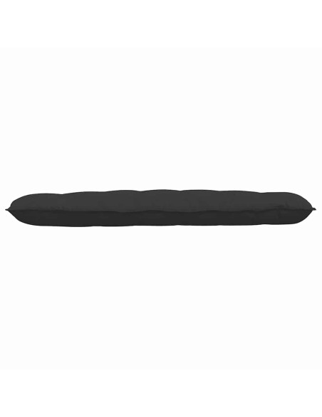 Cuscino per Schiena Nero 160 x 50 cm Tessuto in Microfibra