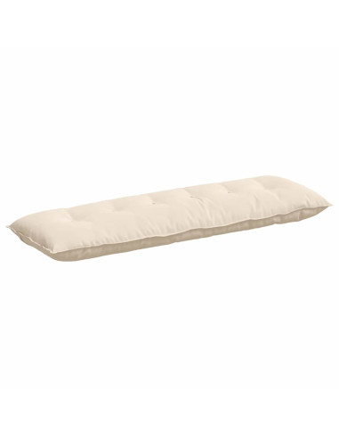 Cuscino per Schiena Beige 160 x 50 cm Tessuto in Microfibra