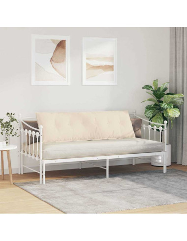 Cuscino per Schiena Beige 160 x 50 cm Tessuto in Microfibra