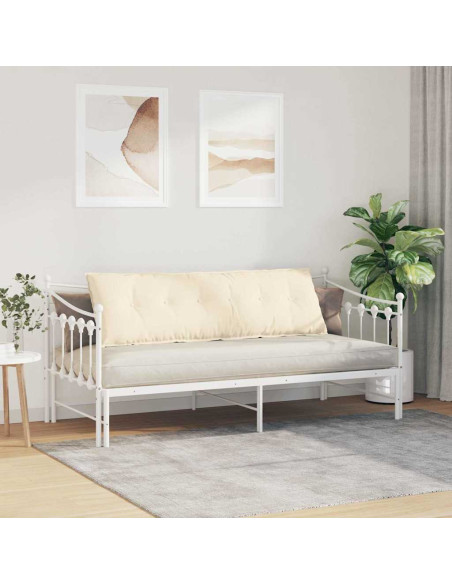 Cuscino per Schiena Crema 160 x 50 cm Tessuto in Cords