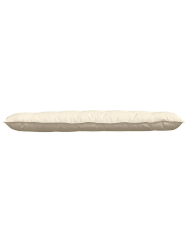 Cuscino per Schiena Crema 160 x 50 cm Tessuto in Cords