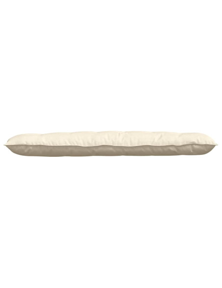 Cuscino per Schiena Crema 160 x 50 cm Tessuto in Cords