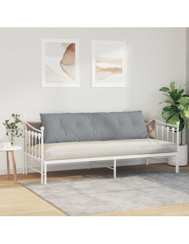 Cuscino per Schiena Grigio chiaro 180 x 19 x 50 cm Tessuto