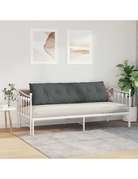 Cuscino per Schiena Grigio scuro 180 x 19 x 50 cm Tessuto