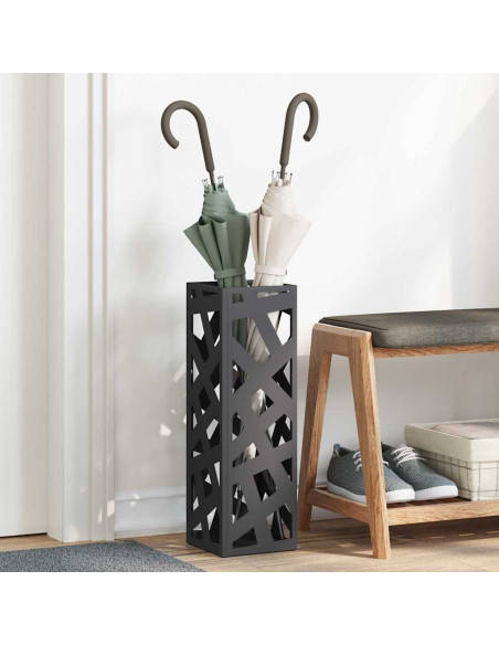 Supporto per Ombrellone Nero 15,5 x 15,5 x 49 cm Metallo