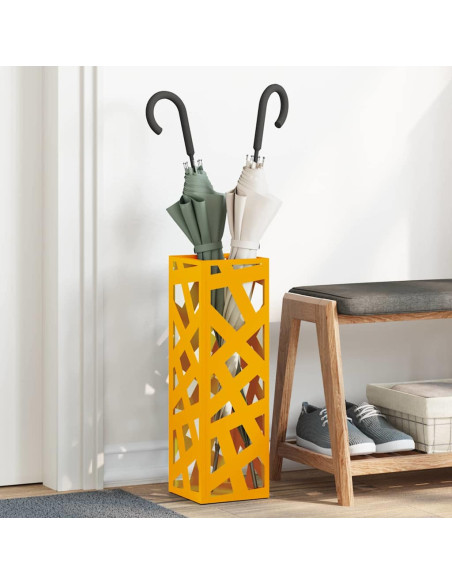 Supporto per Ombrellone Senape 15,5 x 15,5 x 49 cm Metallo