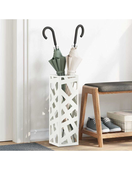 Supporto per Ombrellone Bianco 15,5 x 15,5 x 49 cm Metallo