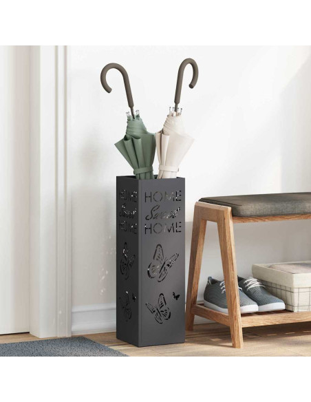 Supporto per Ombrellone Nero 15,5 x 15,5 x 49 cm Metallo