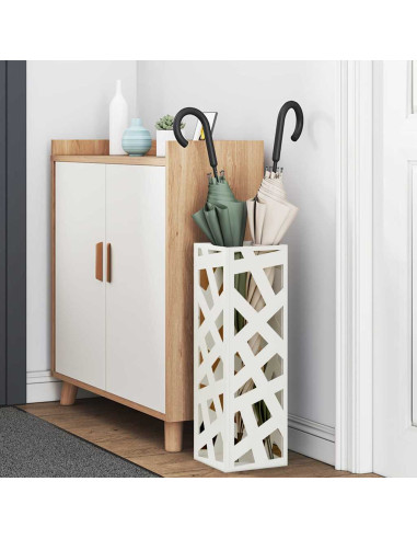 Supporto per Ombrellone Bianco 15,5 x 15,5 x 49 cm Metallo