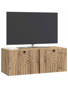 Mobile Porta TV da Muro Rovere Artigianale 78,5 x 31 x 30 cm 2
