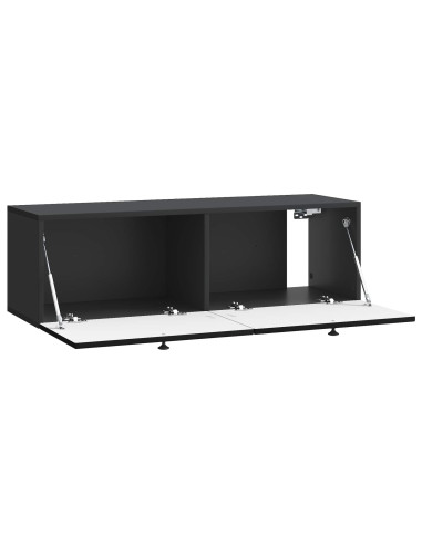 Mobile Porta TV da Muro Montaggio a parete Nero 98 x 31 x 30 cm