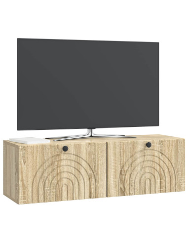 Mobile Porta TV da Muro Rovere Sonoma 98 x 31 x 30 cm