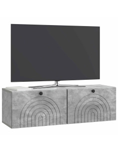 Mobile Porta TV da Muro Grigio Cemento 98 x 31 x 30 cm 2