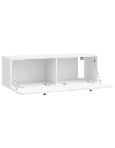 Mobile Porta TV da Muro Bianco Lucido 98 x 31 x 30 cm