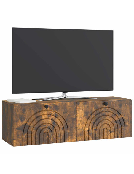 Mobile Porta TV da Muro Rovere Fumo 98 x 31 x 30 cm