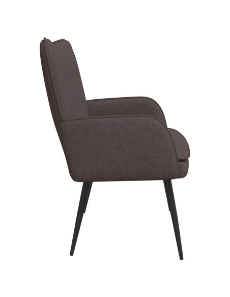Divano a 2 Posti Marrone Scuro 115 x 61 x 87 cm Tessuto