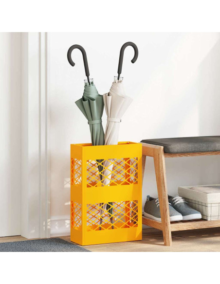 Supporto per Ombrellone giallo senape 28 x 12 x 41 cm Acciaio