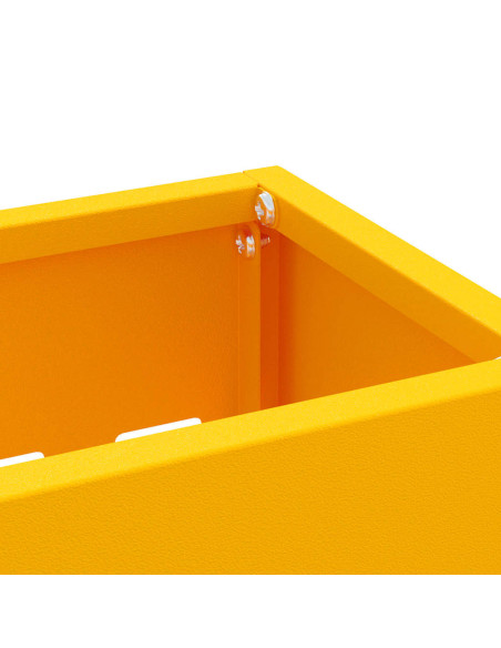 Supporto per Ombrellone giallo senape 28 x 12 x 41 cm Acciaio