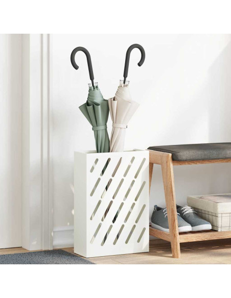 Supporto per Ombrellone Bianco 28 x 12 x 41 cm Acciaio