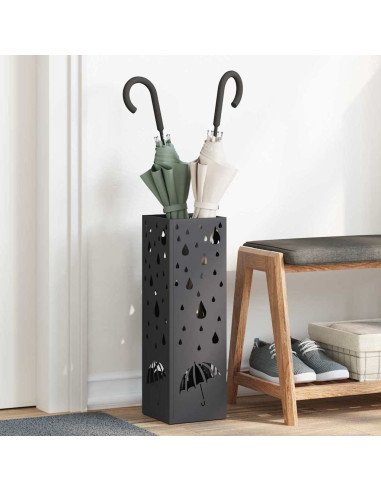 Supporto per Ombrellone Nero 15,5 x 15,5 x 49 cm Metallo