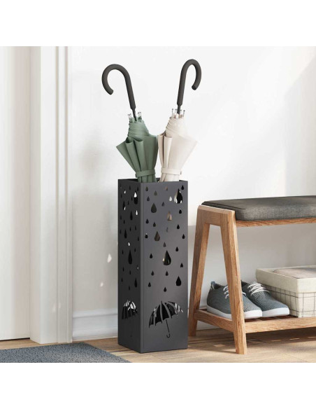 Supporto per Ombrellone Nero 15,5 x 15,5 x 49 cm Metallo