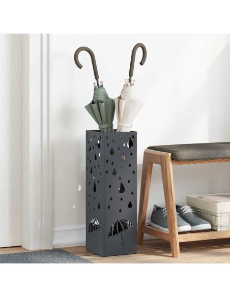 Supporto per Ombrellone Antracite 15,5 x 15,5 x 49 cm Metallo