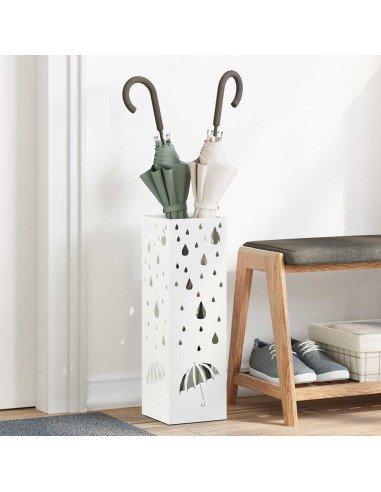 Supporto per Ombrellone Bianco 15,5 x 15,5 x 49 cm Metallo