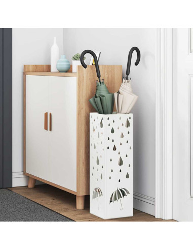 Supporto per Ombrellone Bianco 15,5 x 15,5 x 49 cm Metallo