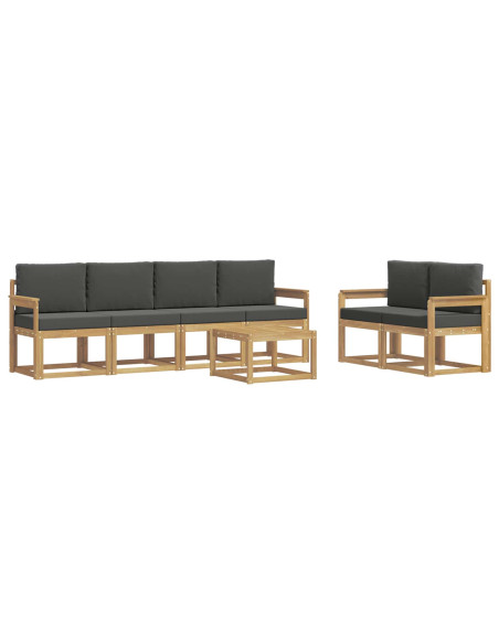 Set di divani da esterno con cuscino 7 pcs Bianco e Antracite