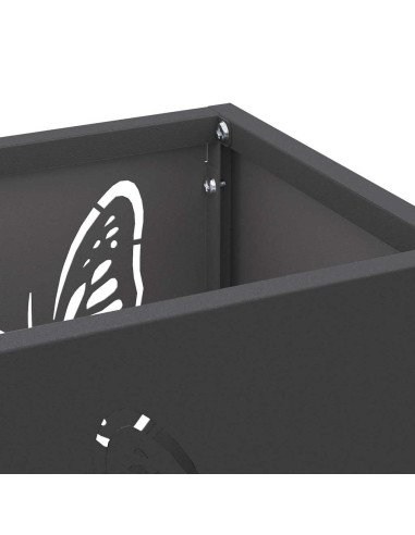 Supporto per Ombrellone Nero 15,5 x 15,5 x 49 cm Metallo