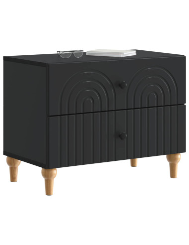 Armadio da Notte Nero 62 x 34,5 x 48 cm Legno ingegnerizzato