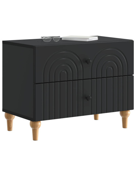 Armadio da Notte Nero 62 x 34,5 x 48 cm Legno ingegnerizzato