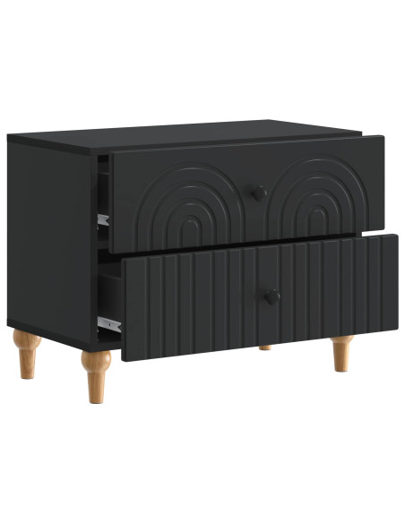 Armadio da Notte Nero 62 x 34,5 x 48 cm Legno ingegnerizzato