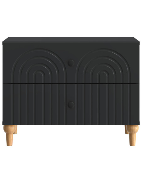 Armadio da Notte Nero 62 x 34,5 x 48 cm Legno ingegnerizzato