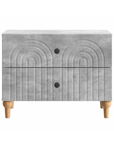 Armadio da Notte con cassetto Grigio Cemento 62 x 34,5 x 48 cm