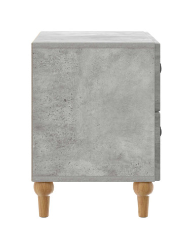 Armadio da Notte con cassetto Grigio Cemento 62 x 34,5 x 48 cm