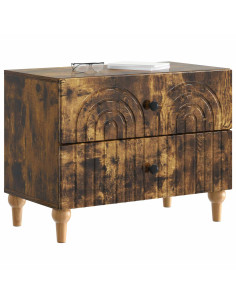 Armadio da Notte con cassetto Rovere Fumo 62 x 34,5 x 48 cm 2