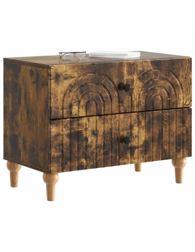 Armadio da Notte con cassetto Rovere Fumo 62 x 34,5 x 48 cm