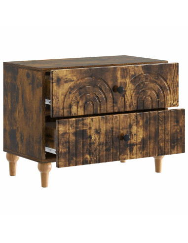 Armadio da Notte con cassetto Rovere Fumo 62 x 34,5 x 48 cm