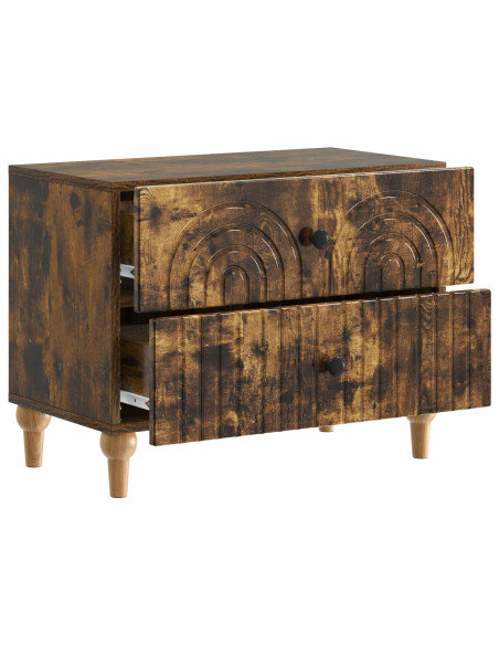 Armadio da Notte con cassetto Rovere Fumo 62 x 34,5 x 48 cm