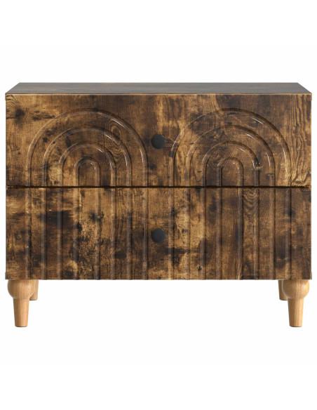 Armadio da Notte con cassetto Rovere Fumo 62 x 34,5 x 48 cm
