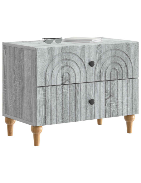 Armadio da Notte con cassetto Grigio Sonoma 62 x 34,5 x 48 cm