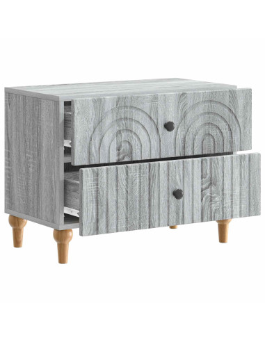 Armadio da Notte con cassetto Grigio Sonoma 62 x 34,5 x 48 cm
