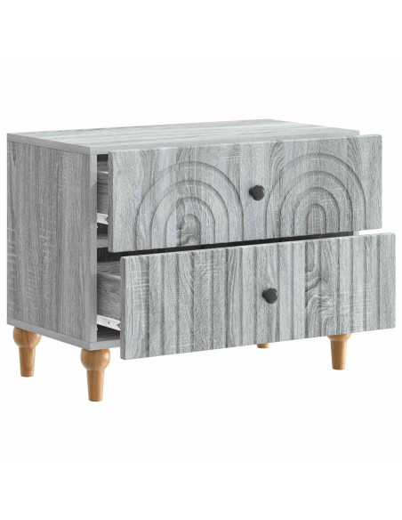 Armadio da Notte con cassetto Grigio Sonoma 62 x 34,5 x 48 cm