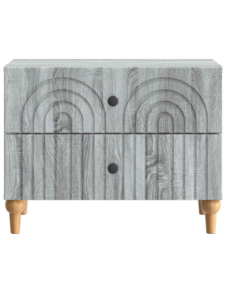 Armadio da Notte con cassetto Grigio Sonoma 62 x 34,5 x 48 cm