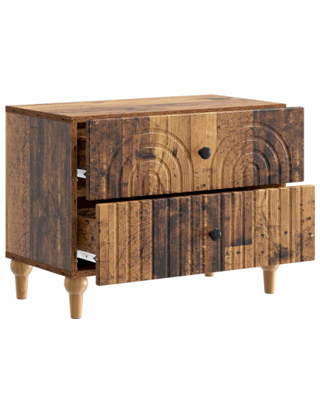 Armadio da Notte con cassetto Legno antico 62 x 34,5 x 48 cm