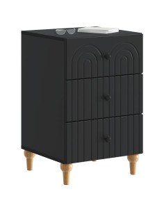 Armadio da Notte Nero 43x 41 x 66,5 cm Legno ingegnerizzato 2