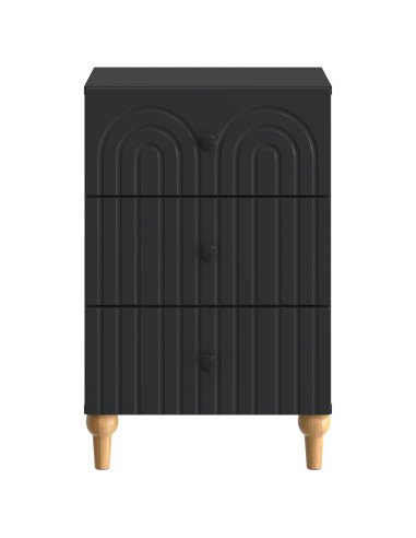 Armadio da Notte Nero 43x 41 x 66,5 cm Legno ingegnerizzato