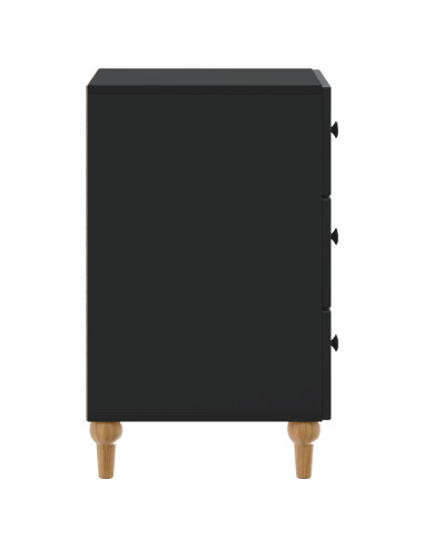 Armadio da Notte Nero 43x 41 x 66,5 cm Legno ingegnerizzato